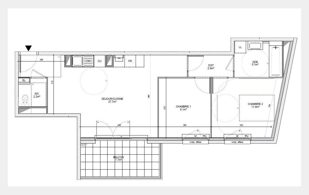 Annonces LATOURDESALVAGNY : Appartement | ECULLY (69130) | 58 m2 | 309 000 € 